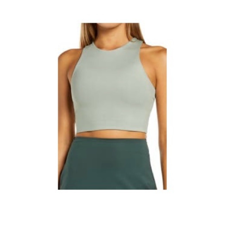 girlfriend collective Sage Green Cropped Tank Top